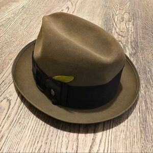 CHAMP Vintage Gray Fedora Hat 1940s, 1950s Size 6 7/8 Kasmir Finish Master Craft